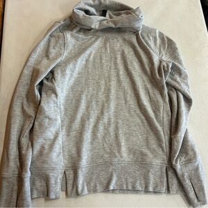 90 Degree By Reflex Light Gray Cowl Neck Sweater - Size L